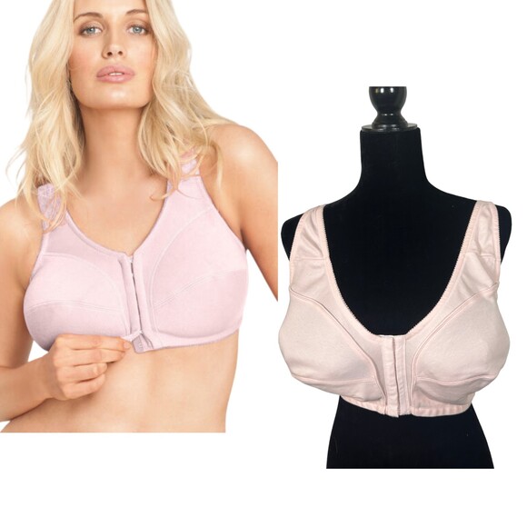 Comfort Choice Pale Pink Wireless Front Closure Bra Size 48B - Picture 1 of 6